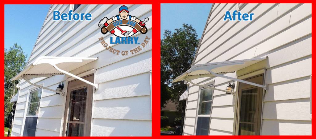 awning before and after repair