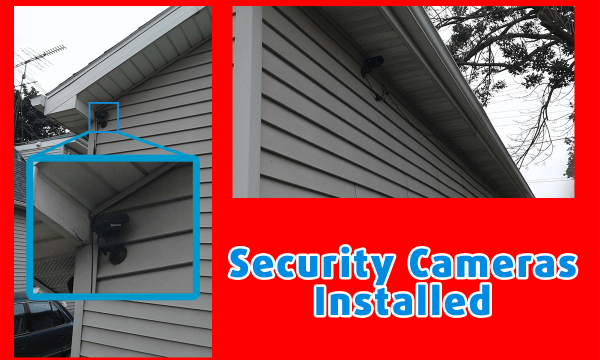 handyman security system installation outside