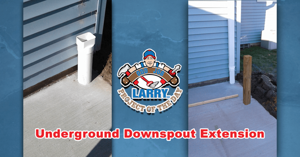 handyman underground downspout installation kenosha racine & Lake County
