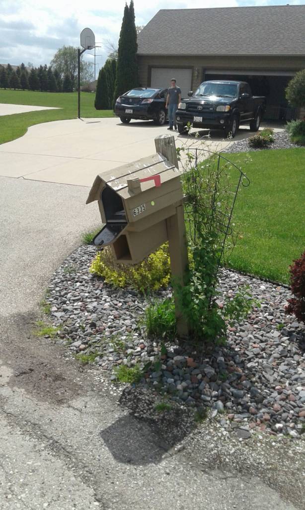 mailbox, leaning, repair, mailbox post, mount mailbox, fix