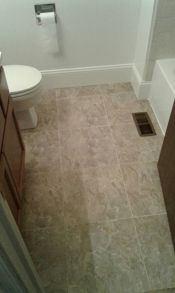 Bathroom Floor And Trim Project Of, What Is The Best Trim To Use In A Bathroom