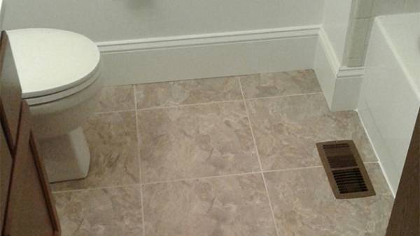 bathroom renovations, bathroom remodel, floor, bathroom floor, flooring, trim